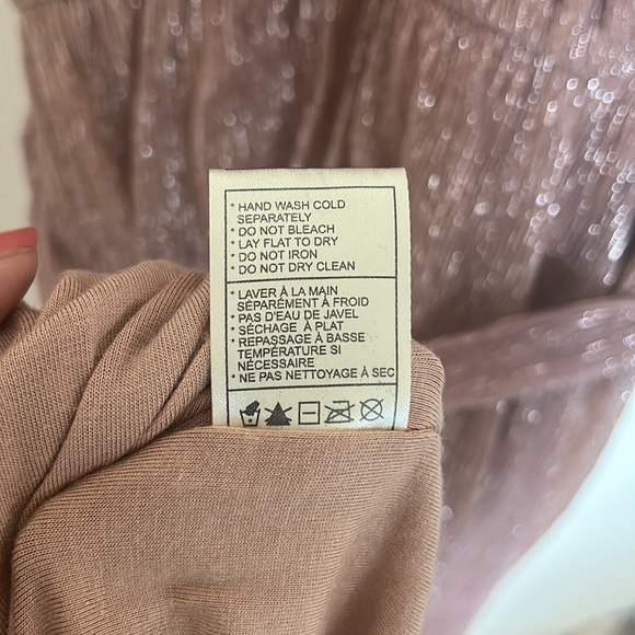 BB Dakota Love To Love You Pink Metallic Midi Cocktail Dress - Picture 11 of 13